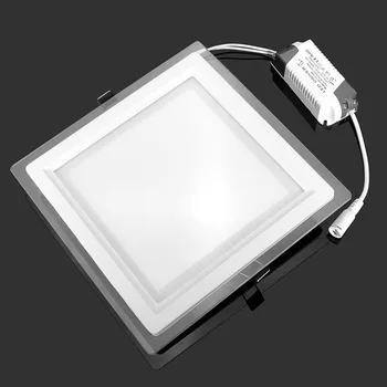 100vnt 9W Aikštėje Stiklas, LED Downlight Įleidžiamas LED Panel Šviesos Vietoje, Lubų Žemyn Šviesa Šilta/Gamtos/Šalta Balta + Vairuotojas
