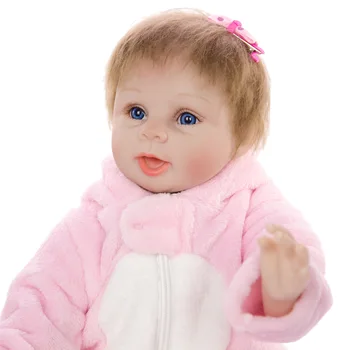 Boneca reborn baby lėlės minkštas rankų darbo silikono reborn baby lėlės mergina bamblys žaislai 22inch