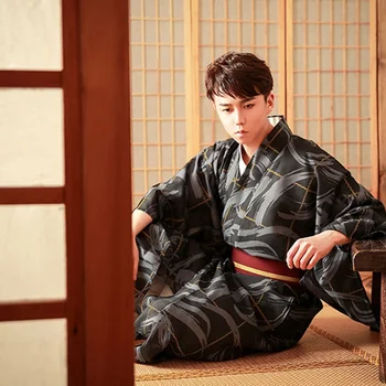 Tradicinis Japonų Vyrai Drabužių Samurajus Už Kimono Karate Obi Yukata Vyrų Kimono Cosplay Tradicinis Japonų Kimonos FF2116