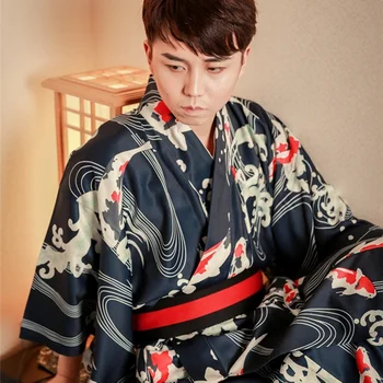 Tradicinis Japonų Vyrai Drabužių Samurajus Už Kimono Karate Obi Yukata Vyrų Kimono Cosplay Tradicinis Japonų Kimonos FF2116