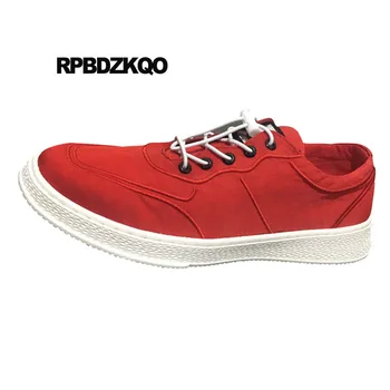 Kvėpuojantis drobės instruktorių sportbačiai prabangos dizaineris balta raudona atsitiktinis vyrų skate aukštos kokybės pavasarį 2018 mados batai ir ruduo
