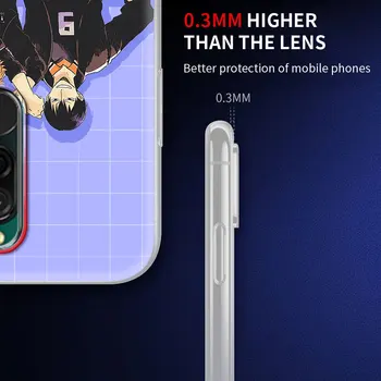 Telefoną Atveju Xiaomi Redmi Pastaba 9S 8 8T 9 Pro 7 8 Pro 7A 8A 9A 9C K30 K20 Silicio Matinė Korpuso Dangtelį Tinklinis Anime Haikyuu