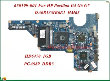 Aukštos Kokybės MB 650199-001 HP Pavilion G4, G6, G7 Nešiojamas Plokštė DA0R13MB6E1 HM65 HD6470 1GB PGA989 DDR3 Testuotas