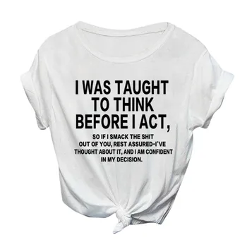 Moterų Mados Atsitiktinis O-kaklo Laiškas Spausdinti trumpomis Rankovėmis T-shirt Viršų Palaidinės Moterims Seksualus Patogius Drabužius Vasarą #GM