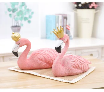 Šiaurės Šalių Namų Dervos Amatų Ins Flamingo Apdailos Porą Nustatyti Pyragas Apdaila Apdailos Dovana, Namų Dekoro Priedai