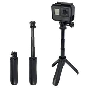 JMFOTO Mini Selfie Stick Trikojo Ištraukiamas Monopodzie Mount NEŪŽAUGA už GoPro Hero 6/5/4/3+ sj4000 H9 4K Lite 