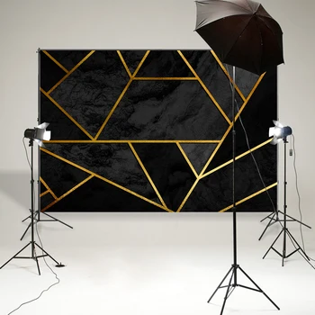 BEIPOTO Anotacija plakatas su aukso linijos ir juoda geometrinis modelis fone fotografijos backdrops photo booth rekvizitai B-863