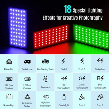 NiceFoto TC-168 Kišenės Dydžio LED RGB Šviesos Nešiojamų Užpildyti-Video Apšvietimas Portretas Produkto Fotografija
