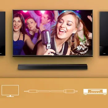 3.5 mm RCA Audio Kabelis Xiaomi Mi 1/2 TV Digital SPDIF Laidas Išorės Garso Įranga, Skaitmeninės TELEVIZIJOS Kabelis