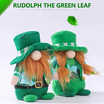 Airijos Dieną St. Patrick ' s Day Beveidis Lėlės Rudolph Lėlės Apdailos Pliušinis Žaislas namų dekoro priedai декор дома