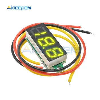 0.28 colių DC LED Digital Voltmeter 0-100V Įtampos Matuoklis, Auto Automobilis Mobiliojo Maitinimo Įtampos Testeris Detektorius 12V Raudona Žalia Geltona Mėlyna