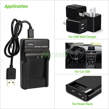 40B baterija USB Įkroviklis NanoCamPro HD Veiksmo Kameros
