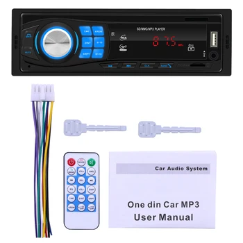 12V 1DIN Bluetooth, automagnetolos, MP3 Radijo Grotuvas, In-Dash USB FM Imtuvas, Aux