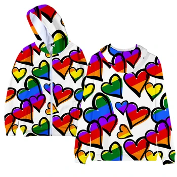 2021 3d vaivorykštė lesbiečių meilė drabužių atsitiktinis super Dalian hoodie vyrų/moterų unisex drabužių užtrauktukas puloveris palaidinukė striukė viršų