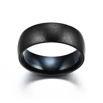 Vyrų ir Moterų Retro Tendencija, Juoda Titano Plieno Žiedas Spausdinimo TITANO, Nerūdijančio Plieno Žiedas Juodos Spalvos Metalo Žiedas