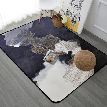 Šiuolaikinio Abstraktaus Meno Spalvingas Kilimas Gyvenimo Kambario, Miegamasis Anti slip Grindų Kilimėlis Mados Virtuvės naudingasis Plotas Pledai