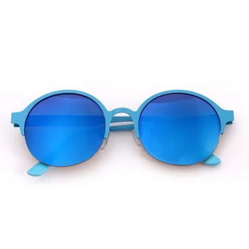 3-9 metų vaikams Danga, akiniai nuo saulės šviesą Atspindinčios objektyvas Apvalus stiklai kūdikių mergaičių ir berniukų UV400 Metaliniais Karkasais oculos de sol N213
