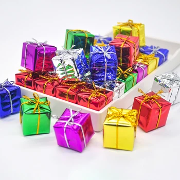 12pcs Kalėdų eglutė pakabukas apdailos Kalėdų pakabukas mažų dovanų dėžutėje vaikui dovana vestuvių saldainiai dovanų maišelis šalies apdaila