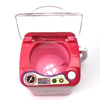 Mini Electric Skalbimo Mašina Lėlių Žaislas Labai Naudinga Plauti Makiažo Šepečiai Žaislas