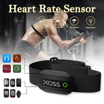 Širdies ritmo Jutiklis su Reguliuojamas Krūtinės Diržas Bluetooth/ANT+ Širdies ritmo Monitorius Fitness Tracker