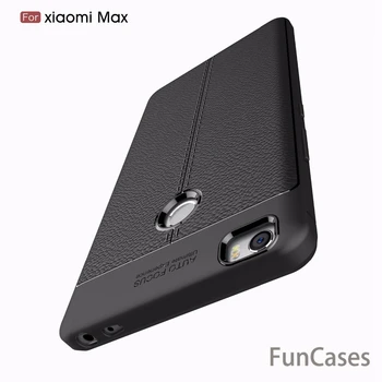 Prabanga TPU Silikono Dirbtinė Oda nugaros Atveju Coque Xiaomi Mi Max Atveju Xiaomi mi max pro prime 6.44 colio Telefono Dangtelį