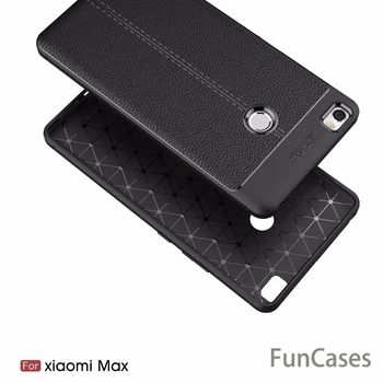 Prabanga TPU Silikono Dirbtinė Oda nugaros Atveju Coque Xiaomi Mi Max Atveju Xiaomi mi max pro prime 6.44 colio Telefono Dangtelį