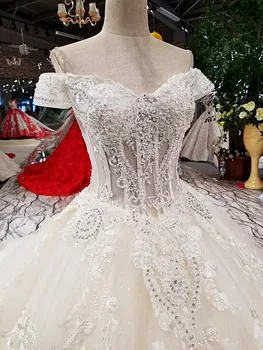 Prabanga Princesė Vestuvių Suknelė iki 2021 m. Naujų Appliques Zawalcowany Korsetas Kamuolys Suknelė Backless Nuotakos Suknelė Vestido de noiva