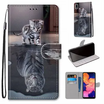 Katė, Tigras Vaikams Mielas Flip Case For Motolola Moto Vieną Makro G8 Plius E5 E6 E4 Plius G6 Žaisti G7 Galia Liūtas Animacinių filmų Padengti Piniginės D08F