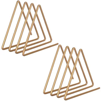 Trikampio Aukso Tonas Metalo 3-Lizdas azine ir Failo Aplanką Turėtojas Darbalaukio Failų Rūšiavimo Organizatorius, 2