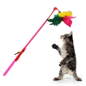 Katė Interaktyvių Žaidimų Smulkūs Įrankiai Namas Augintiniai Juokingi Žaislai Su Šeimos Nariais, Plunksnos, Vilna Plieno Šilkiniai Cat Stick Naminių Žaislų, Namuose
