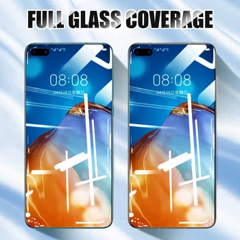 3PCS Visiškai Padengti Grūdinto Stiklo, Skirtos Huawei 30 Pro P20 P40 Lite Screen Protector Apie Huawei Honor 20 30 30S Stiklo Plėvelės
