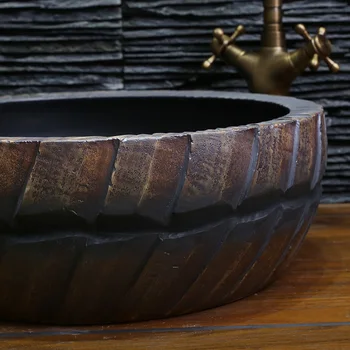 Jing Yan laivybos senovinių keramikos meno vonios kambarys apskrito platforma baseino praustuvas praustuvas baseino 566