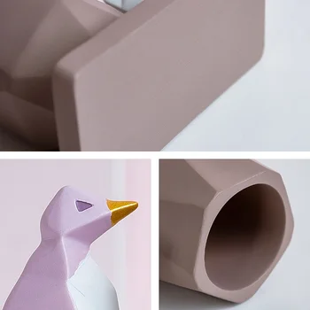 Šiaurės Origami Meno, Amatų Rašiklio laikiklis Dervos Miniatiūrinės Figūrėlės Modelį, Namų Puošybai Stalo Dekoro Įvairenybės Saugojimo Mielas Pingvinas