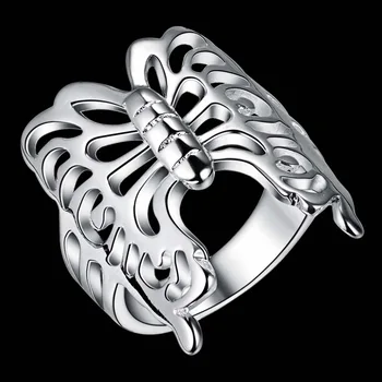 Klasikinės gražus Sidabro padengtą žiedas, sidabro bižuterijos žiedas Skirta Moterims ir Vyrams , /BMNBBKSQ CNZYDLUJ