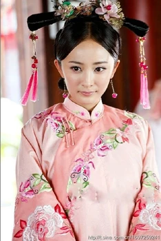 TV Žaisti GongSuoXinYu Palace Užraktas Jade Širdies Čing Princesė QingChuan Rūmų Tarnas, Tarnaitė Kostiumai, Rausva, Mėlyna Siuvinėjimas
