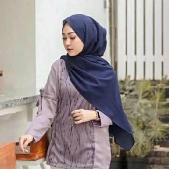2021 Musulmonų Dviguba Kilpa Šifono Hijab Šalikas Femme Musulman Wrap Skarų Islamo Skarelė Malaizija Hijab Moterų Foulard