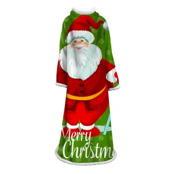 Kalėdų Dekoratyvinis Santa Claus Rankovės Antklodė Žiemos Šiltas Super Minkštos Rankovės Antklodes Vilnos Storas Lova, Sofa Apsiaustu Mesti Antklodę