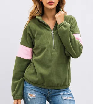 2020 nauju moterų rudens ir žiemos striukė elegantiška šiluma minkštas užtrauktukas kailio puloveris pliušinis kišenėje atsitiktinis striukė palaidinukė