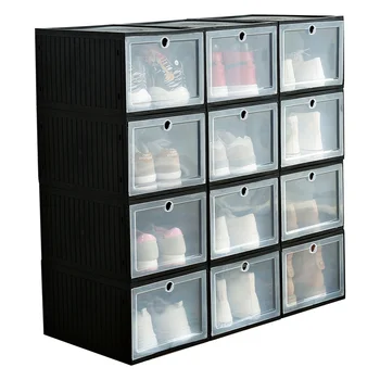Naujas Stalčių Tipo Krepšinio Batų Dėžės Didelių Saugojimo Kieto Plastiko Paprastas Sneaker Asamblėjos Batai Organizatorius Stalčių Dėžutę