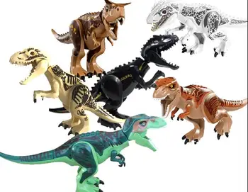15vnt sy Parkas Tiktų Žalia Dinozauro Tyrannosaurus Filmą Blokai Duomenys Žaislai Modelis Vaikams L032