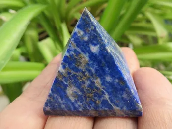 AA Retas Gamtos Mėlynas Lazuritas Crystal Piramidės Taško Gydymo 37g