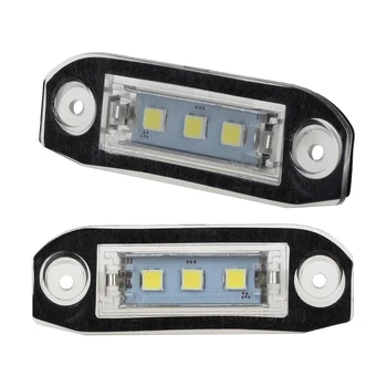 2 vnt LED Licenciją Plokštelės Šviesos Baltos spalvos Numerį Lempos Šildomi Pakaitinės dalys Automobilių Žibintai Volvo S80 XC90 S40 XC60 S60 V70 V50