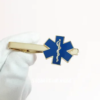 10vnt Star Gyvenimo Cufflink Paramedic-Geležies Gydytojas Susieti Įrašai Slaugos Greitosios pagalbos Rankogalių segtukai Mėlyna Emalį Ryšius Baras Gyvatės Simbolis Amatų