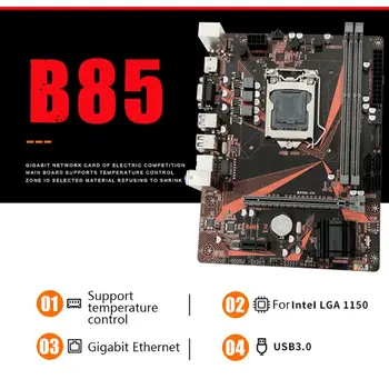 B85M-VH Darbalaukio Kompiuterio Plokštę LGA 1150 USB 3.0 16G DDR3 Mainboard Modulis