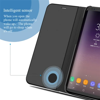 Smart Veidrodis, Flip Case For Samsung Galaxy S10 M30 A10E A20E A70 A40 A50 A30 A20 A10 A60 A80 A90 Atveju Aiškiai Matyti, Flip Telefono Dangtelį