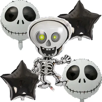 5vnt/set Helovinas skeletas Folija Balionai star Balionas Helovinas dekoracijos vaikams žaislas Prekių globos