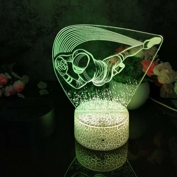 Naktį Šviesos 3D Lempos Regbio Modelio 3D Led Nakties Šviesos Apdailos Vaikų Vaikams Dovanas 7 Spalva Keičiasi Vaizdo Stalo Lempa