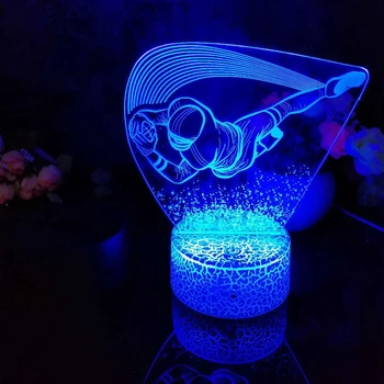 Naktį Šviesos 3D Lempos Regbio Modelio 3D Led Nakties Šviesos Apdailos Vaikų Vaikams Dovanas 7 Spalva Keičiasi Vaizdo Stalo Lempa