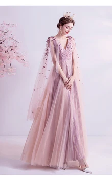 Prabangių senovinių rožinė peties šydas, suknelė ilga suknelė vintage viduramžių suknelė Renesanso princesė Victoria suknelė