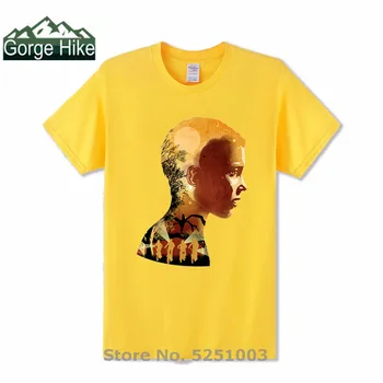 Svetimas dalykų, t-marškinėliai vyrams trumpomis rankovėmis marškinėliai juokinga demogorgon aukštyn kojom geltona Atspausdinta tee marškinėliai topai harajuku streetwear